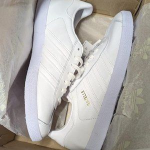 Men's Adidas Gazelles All White